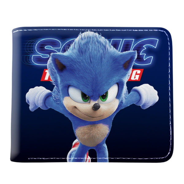 Anime Sonic the Hedgehog PU läder plånbok korthållare lager C