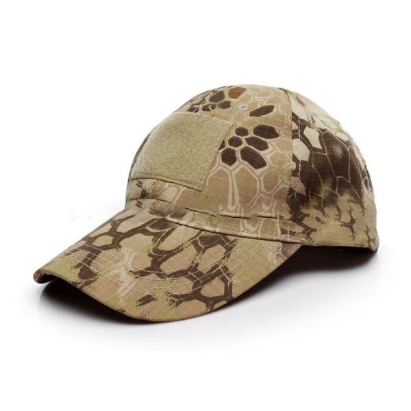 Män Camo Tactical Operator Baseball Hat Outdoor Peaked Cap Brown - Python Print