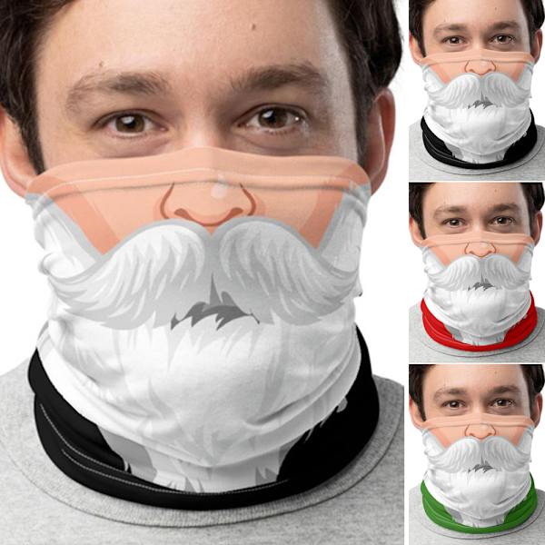 Jultomte Halvmask Rörhalsduk Bandana Red