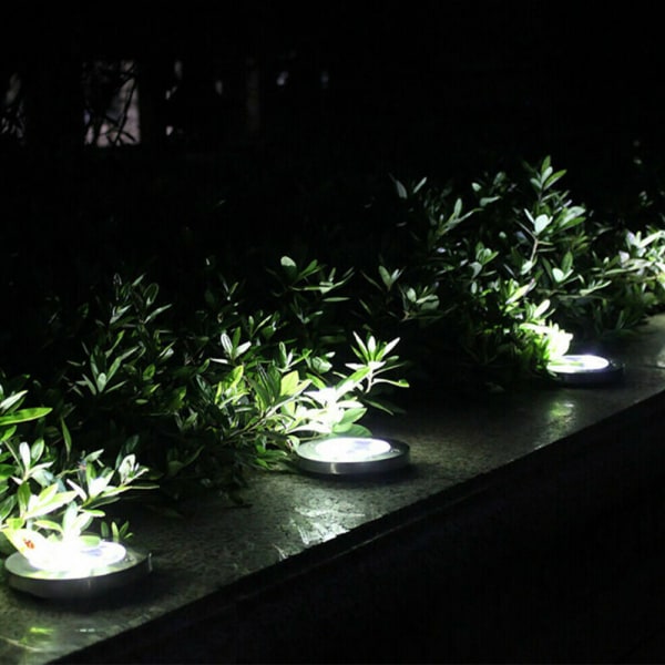 LED Solar Power Ground Lights Golv Utomhus Trädgårdar Gräsmatta Lampor