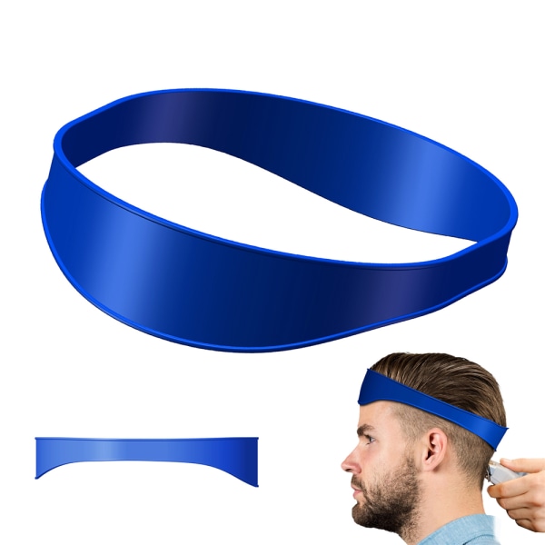Gör-det-själv-hem Böjd silikon frisyr band halsringning rakmall blue