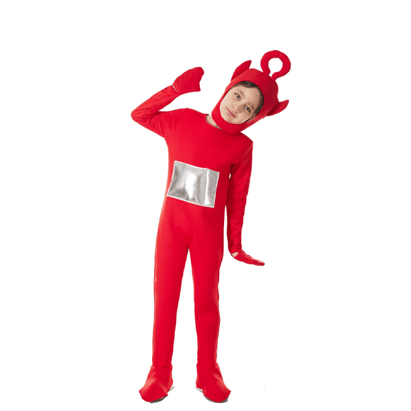 Tecknad antenn Baby Barn i ett stycke Jumpsuits Hemkläder Red 110cm