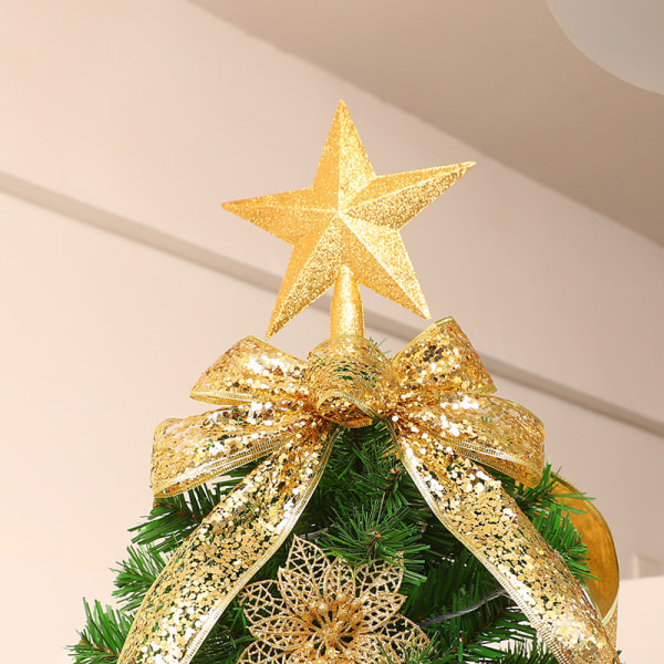 Juldekorationer Xmas Tree Top Femuddig Star Ornament golden 15cm