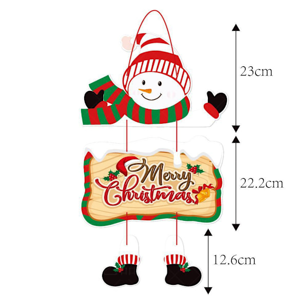 Juldörrhängande Dekoration Papper Jul Hem Dekorativ Hängande Skylt Ornament F