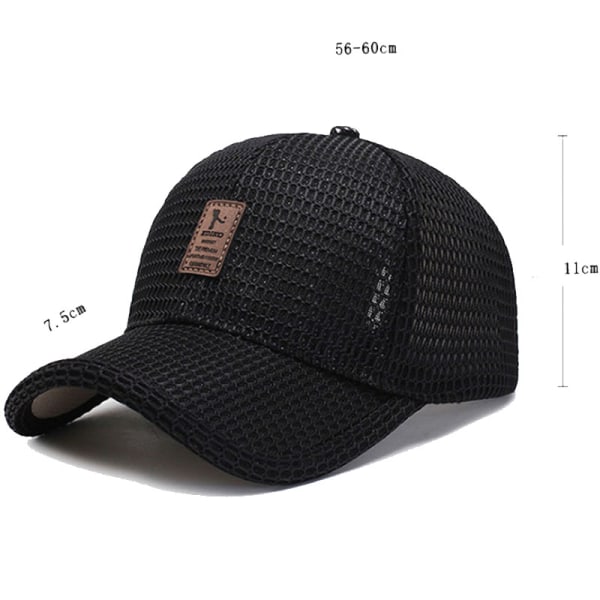 Män Outdoor Mash Baseball Cap andas solskyddshattar Dark Cyan