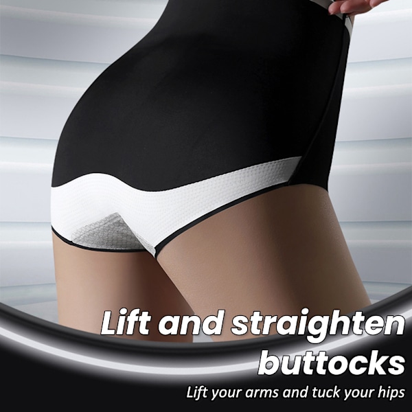 Cross Compression Formande Shorts Byxor Hållbara Högmidjade Stretchiga Lyftbyxor För Kvinnor Black M