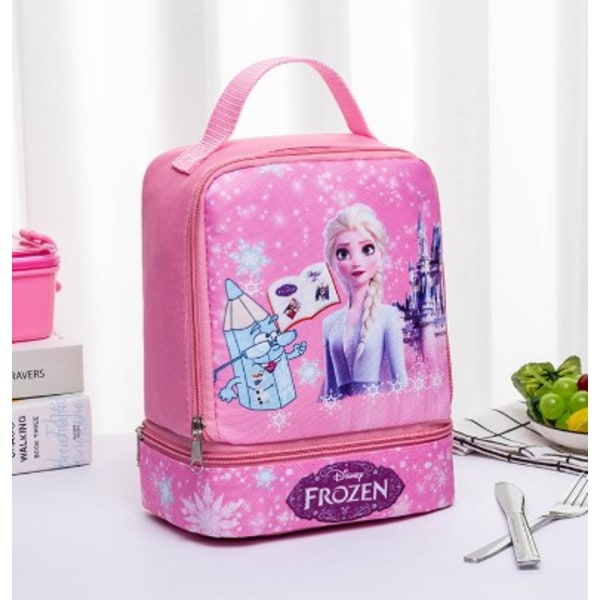 Lunchväska Återanvändbar Bento-väska Barns Bento-box Stark väska pink snow