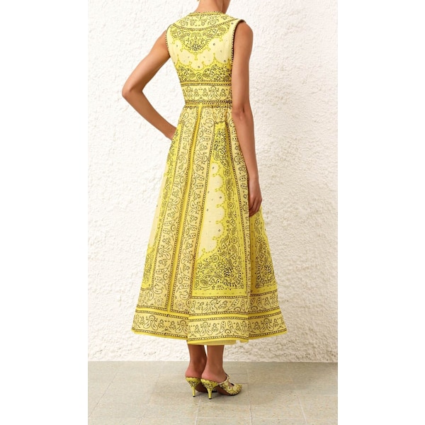 MATCHMAKER KLÄNNING MED LÅNG ROSETT Yellow 2XL