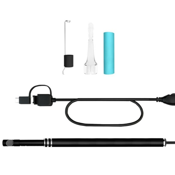 Öronvaxborttagare Kamera Öronendoskop Sked Pick Cleaning Tool Kit HD Cleaner