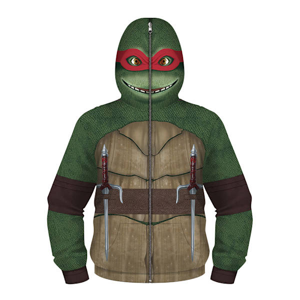 Barn Pojkar Flickor Sköldpadda Cartoon Print Hoodies Rock Casual Hoody Jacka Dragkedja Huvtröja Ytterkläder XS