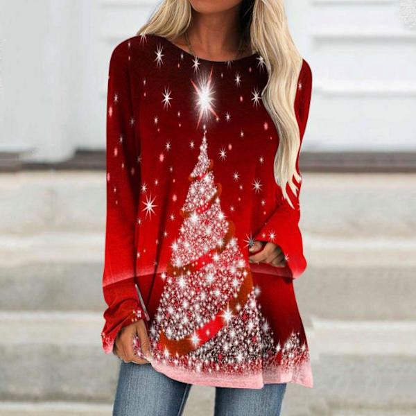 Casual topp for kvinner, langermet, løs, komfortabel høstskjorte #1 XL
