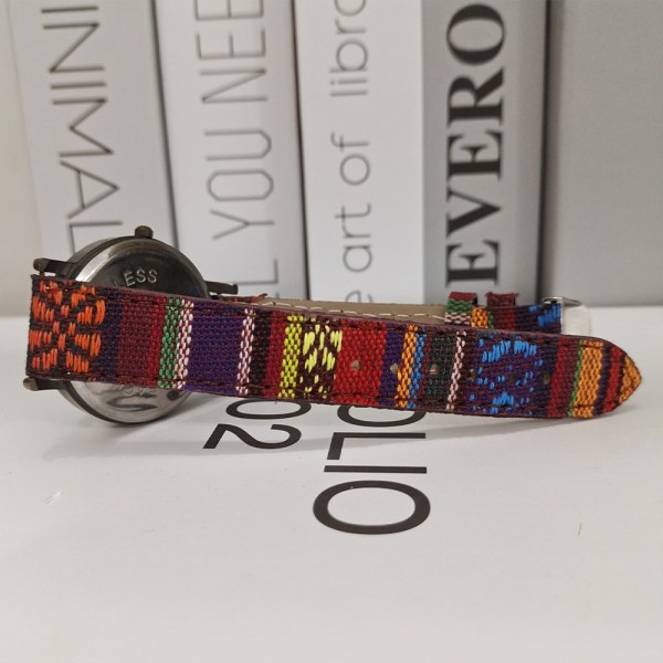 Boho Regnbue Ur Mekanisk Quartz Smykker Gaver Damer Light Red