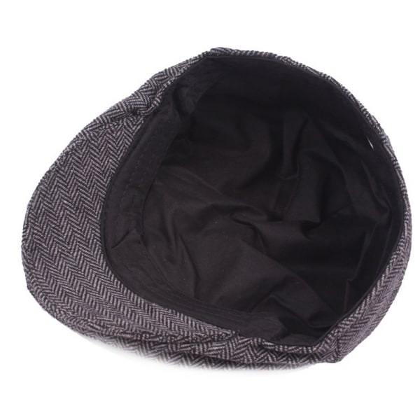 Unisex Newsboy-keps för män Golf Driving Flat Drivers Hat Black