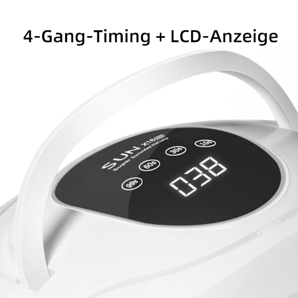 [Snabb Leverans] Nagellampa - 320W Nageltork med 4 Timerinställningar - 72 LED UV-lampor, Snabb Nageltork Infraröd Sensor, Gel Nagellack Härdningslampa