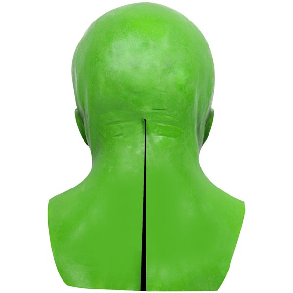 Halloween Grön Alien Latex Mask, Autentisk Läskig Kostym Mask, Alien Huvud Fullt Huvud Mask Skräck Kostym Cosplay Fest Prop