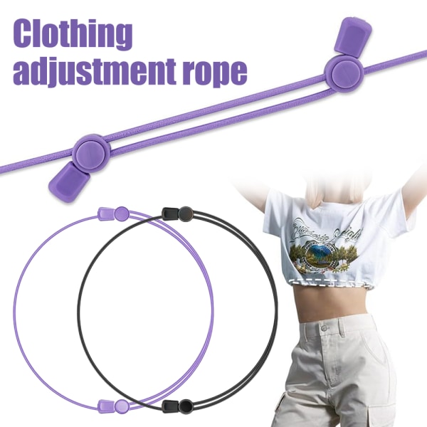 1st Crop Tuck justerbart band, Crop Tuck-verktyg för skjortans toppar purple L