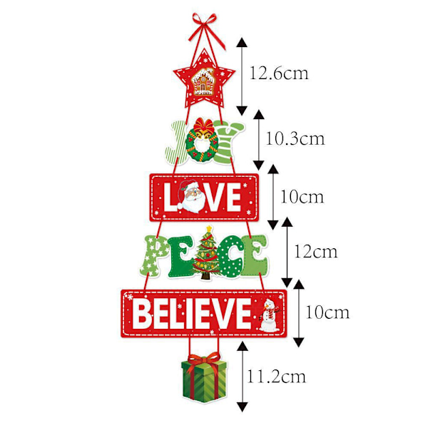 Juldörrhängande Dekoration Papper Jul Hem Dekorativ Hängande Skylt Ornament A
