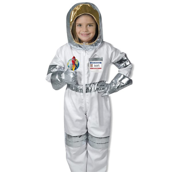 Astronautdräkt för pojkar, Cosplay Jumpsuit Party Fancy Outfit Set Halloween XL