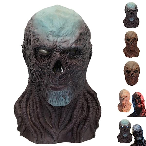 Halloween-naamio Stranger Things 4 Vecna No.1 Cosplay-naamio Juhlat Kauhu Koko Pään Naamio Päähine Kypärä Rekvisiitta Long skin tone