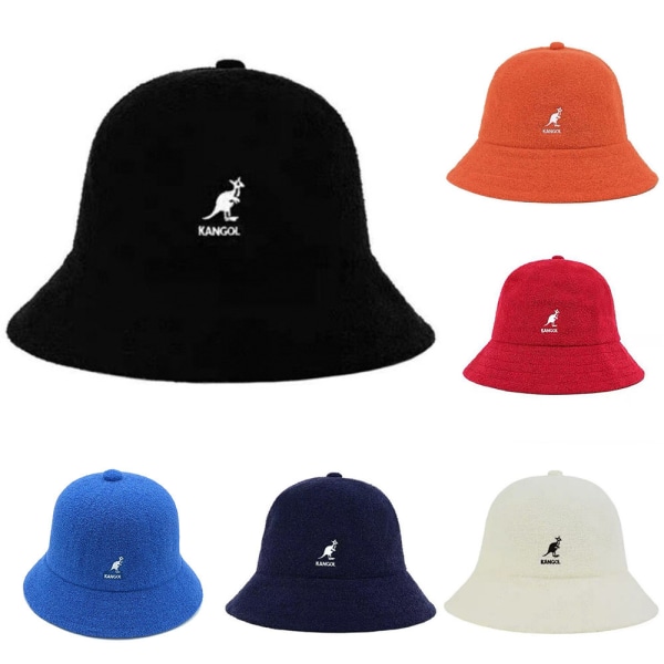 Unisex Hip-Hop Klassisk Kangol Bermuda Casual Bucket Hats Cap Sports Hat White