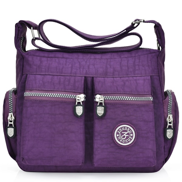 Damväskor Messenger Cross Body Väskor Axelväska Semester Resväska Handväskor Purple