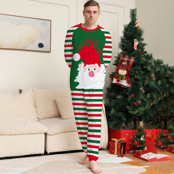 Jul Familj Matchande Vuxna Barn Stripe Nattkläder Pyjamas Dad 4XL