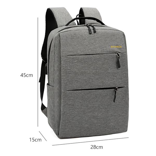 3 st/set Unisex Mens Skolryggsäck Resväska Axelväska Laptopväska Utomhus Handväska Grey