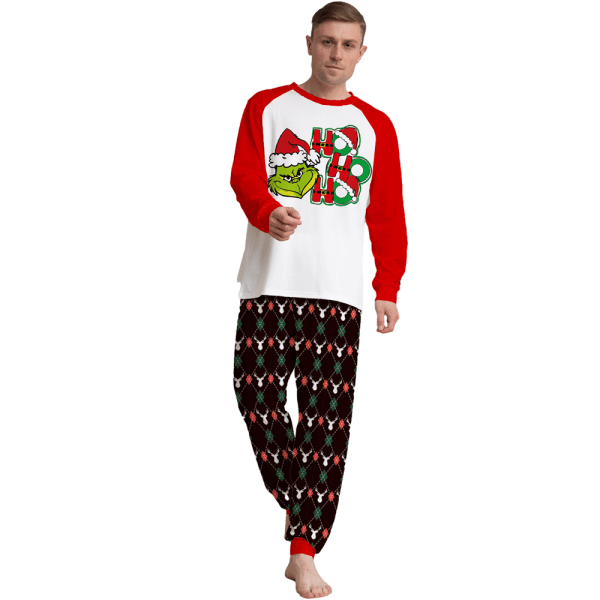 Familj Jul Pyjamas Matchande Set Jul Jammies Pyjamas Men XL