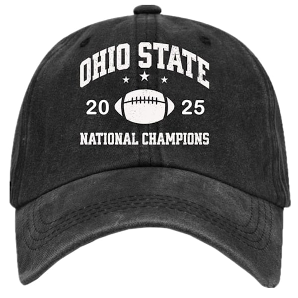 National Champions 2025 Keps, Football Championship Hatt, 2025 National Champions Hatt, Titelvinnande Keps Black