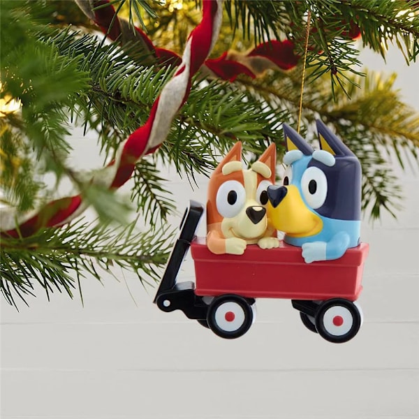 10 st 2D Akryl Söta Cartoon Bluey Hängsmycke Hem Julgran Dekoration, Julgranspynt 10PCS