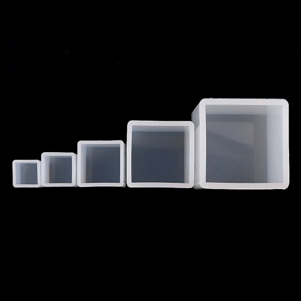 Silikonform Transparent Fyrkantig Kub Kristallformar 65*65*65mm
