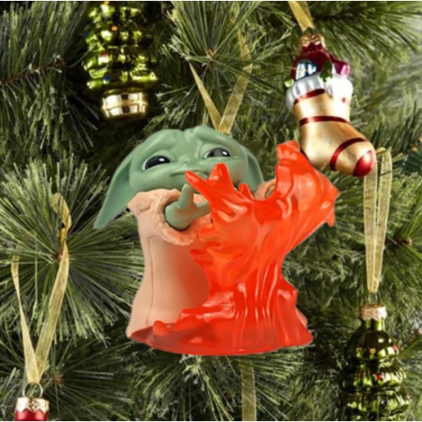 Julgranspynt Baby Yoda Dekoration Hängande Fest Hem Julgåva F