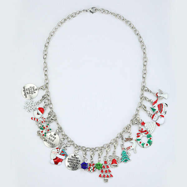 Julkalender med 24 Charm Smycken DIY Halsband Armband Set