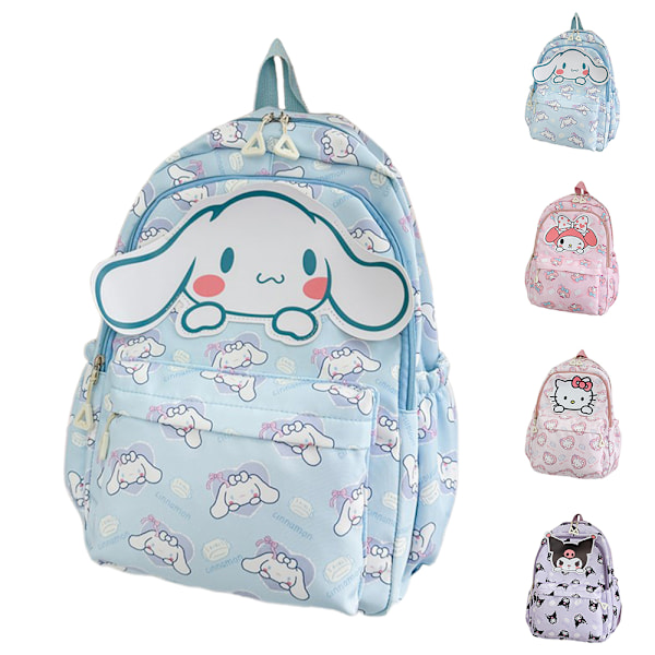 Sanrio tryckt ryggsäck Casual ryggsäck Lätt stor kapacitet Resa Laptop ryggsäck Cinnamoroll