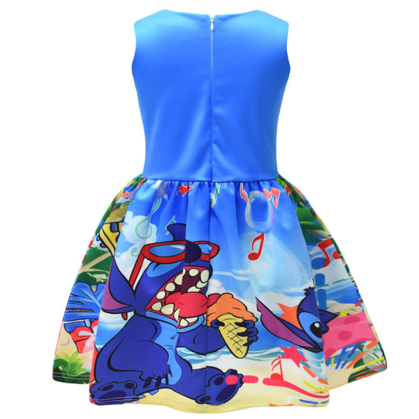 Flickor Lilo och Stitch Rosettklänning Prinsessa Födelsedagsfest Kostymklänning #1 130cm