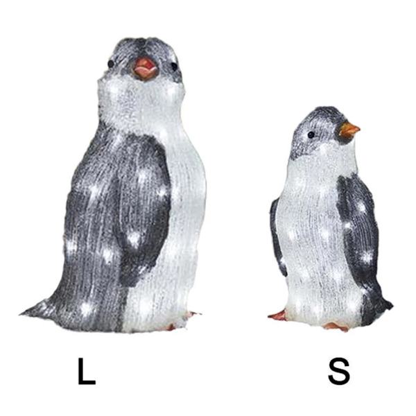 Julepingvin LED Lys Dekor Innendørs Utendørs Figur iron s 3pcs