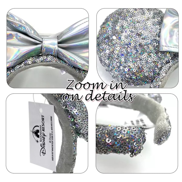 Askungen Magisk Spegel Disney Parks Silver Minnie Hårband