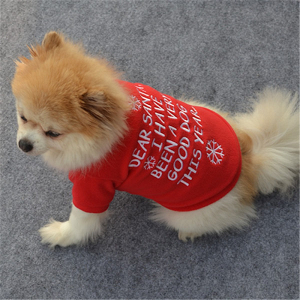 Trendy Hundetrøjer med bogstav-snefnugprint til vinter Snowflake M