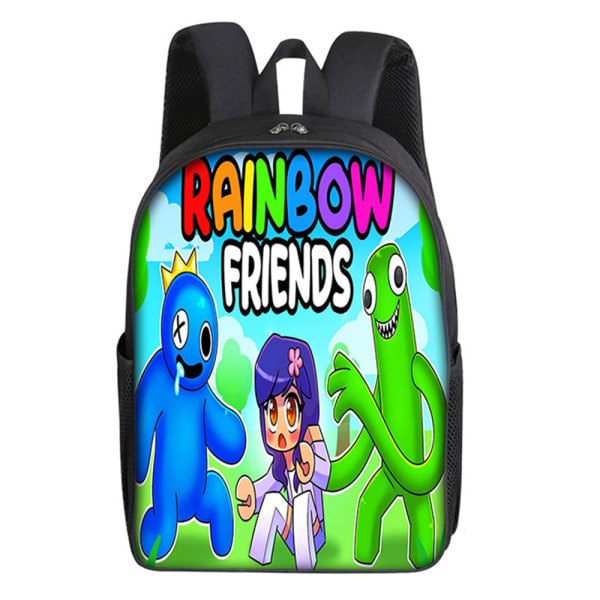 Cartoon Rainbow Friend Ryggsäck Kid Stor ryggsäck Skolväska B