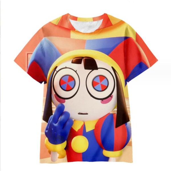 DEN FANTASTISKA DIGITALA CIRCUS T-shirten Kortärmad sommartröja för barn B 130cm