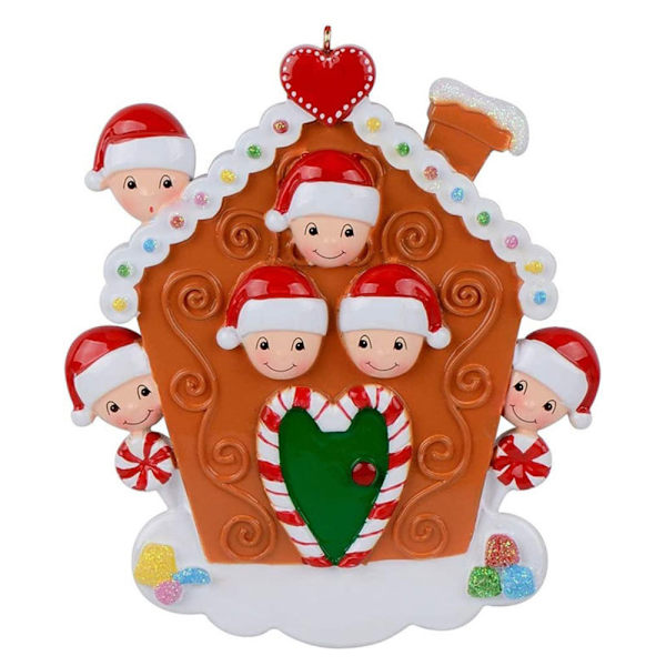 DIY Perhe Joulu Joulukuusi Ripustuskoriste Lahja Ornamentti 6 heads