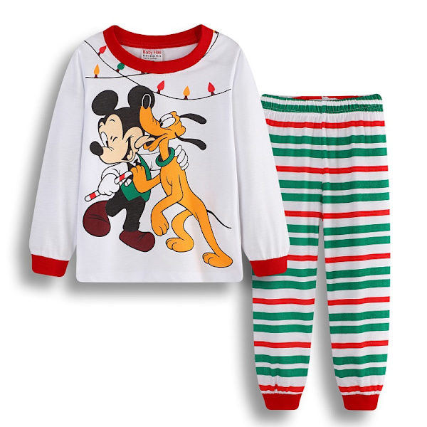 Mickey Pojkar Pyjamas Barn Pojkar Flickor 2st Set Långärmad Tryck Toppar+ Byxor Tryck Kläder Pyjamas & Vardagskläder Barnpresent #4 95cm