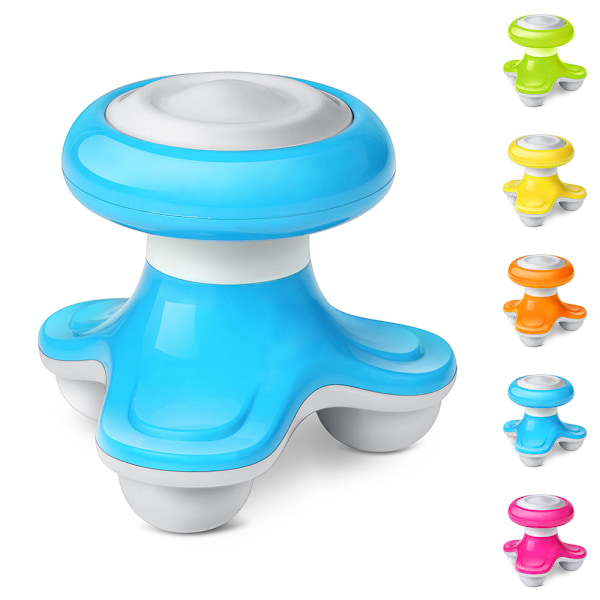 Elektrisk Mini Massager för Nacke, Axlar - Vågrörelse och Vibration för Avkoppling blue