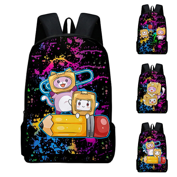 Lankybox Foxy tryckt ryggsäck Casual ryggsäck Lätt stor kapacitet Resa Laptop ryggsäck C