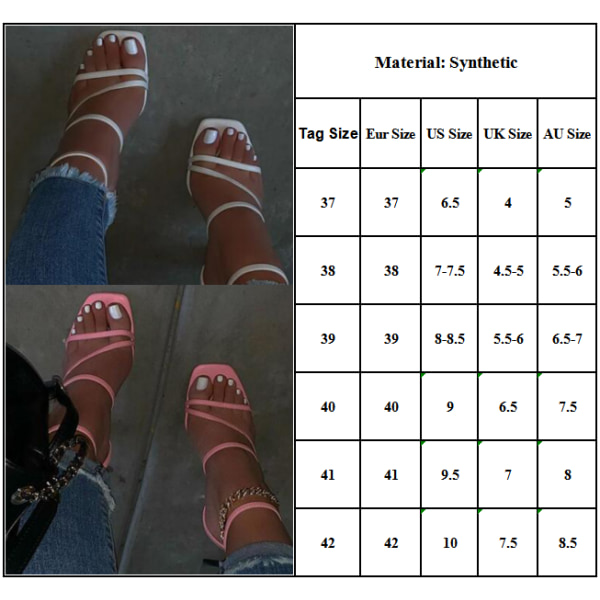 2020 Kvinnor högklackade sandaler med spetsbandage Brown 37