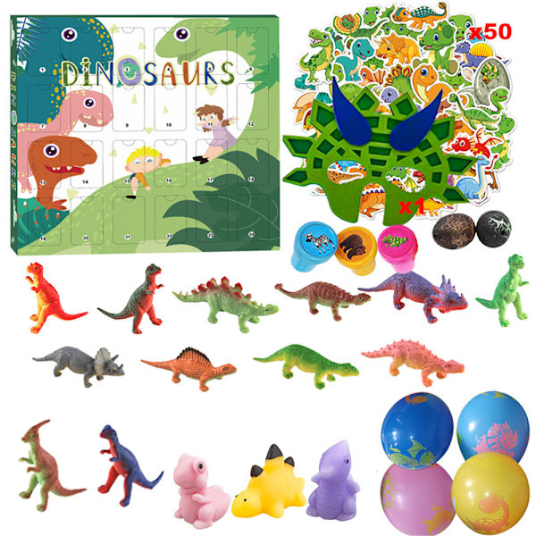 Adventskalender 2023 Julekalender 24 Dinosaur Legetøj 24 Dages Nedtælling