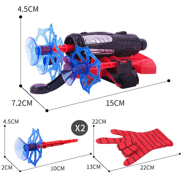 Barnens Spiderman Launcher Toy Handskar Web Shooter Dart Cosplay Presenter