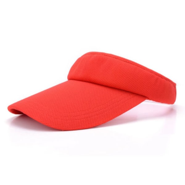Herr & Dam Visir Solhatt Golf Tennis Keps Justerbart Huvudband Red