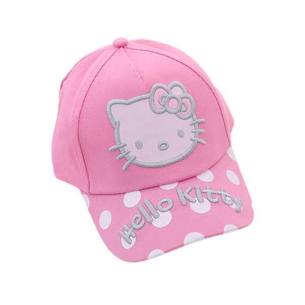 Barnflickor Katt Basebollkeps Justerbar Snapback Solhatt Presenter Polka dot pink