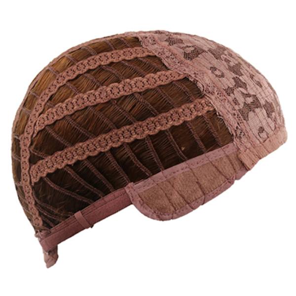 Klassiske retro-høydepunkter parykker med pannelugg Brown+Light Golden